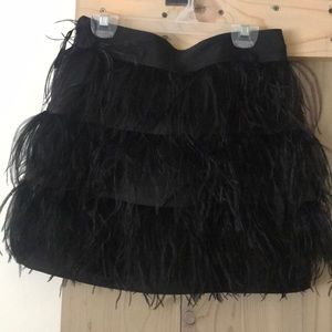 Black feather skirt